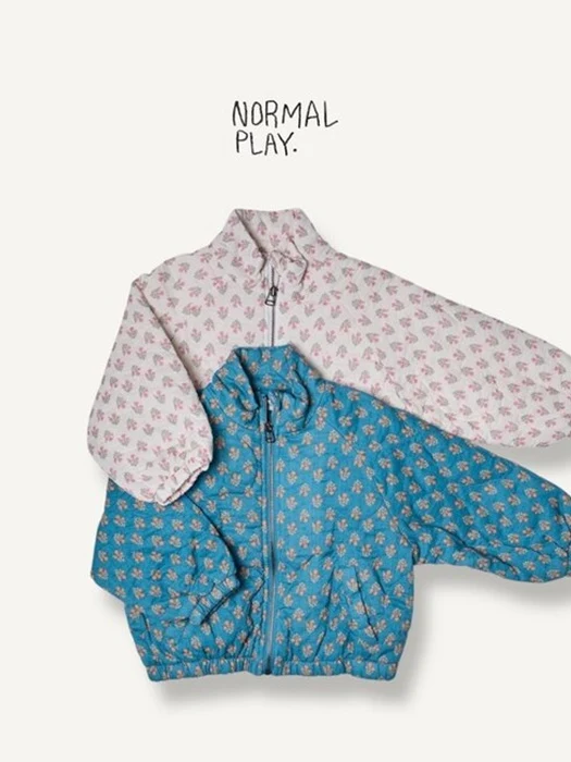Flower Quilted Zip-Up Flower Quilted Zip-Up