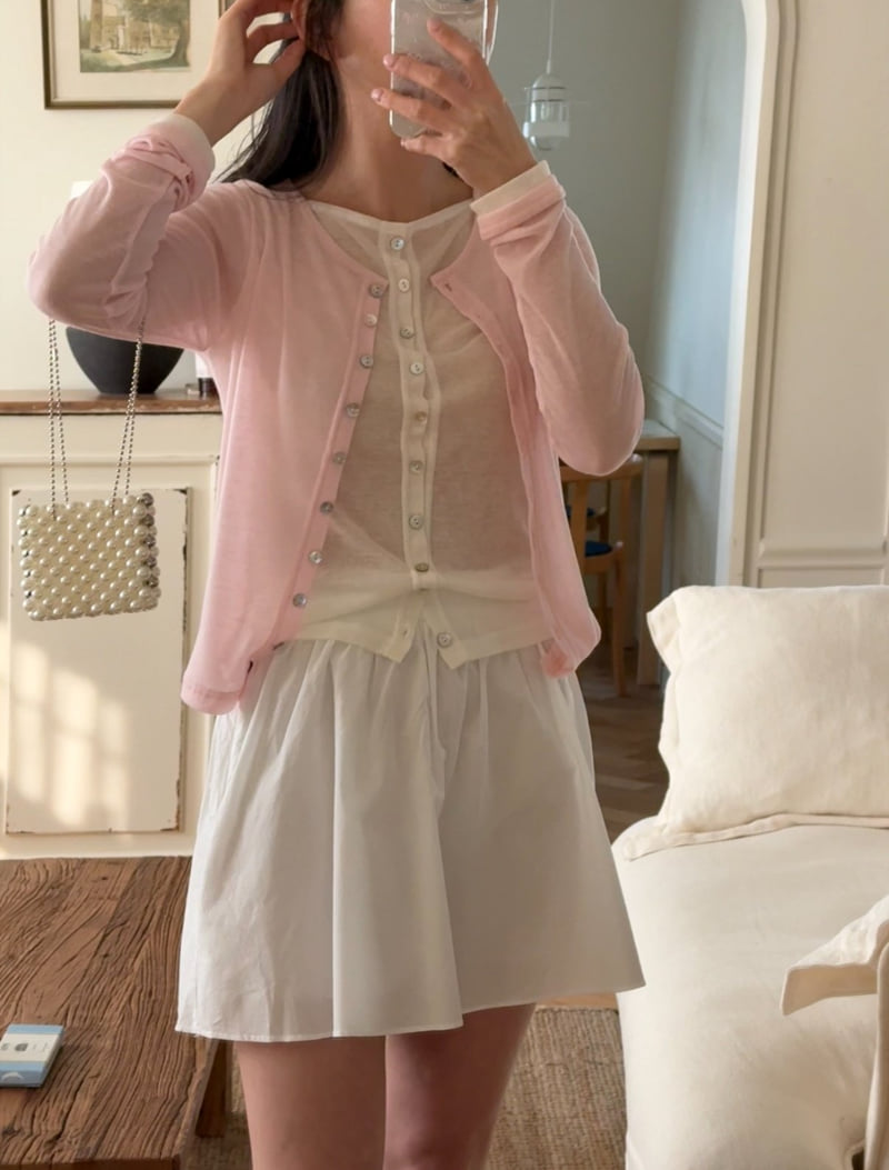 Afarrier - Korean Women Fashion - #momslook - Boat Neck Contrast Cardigan - 9