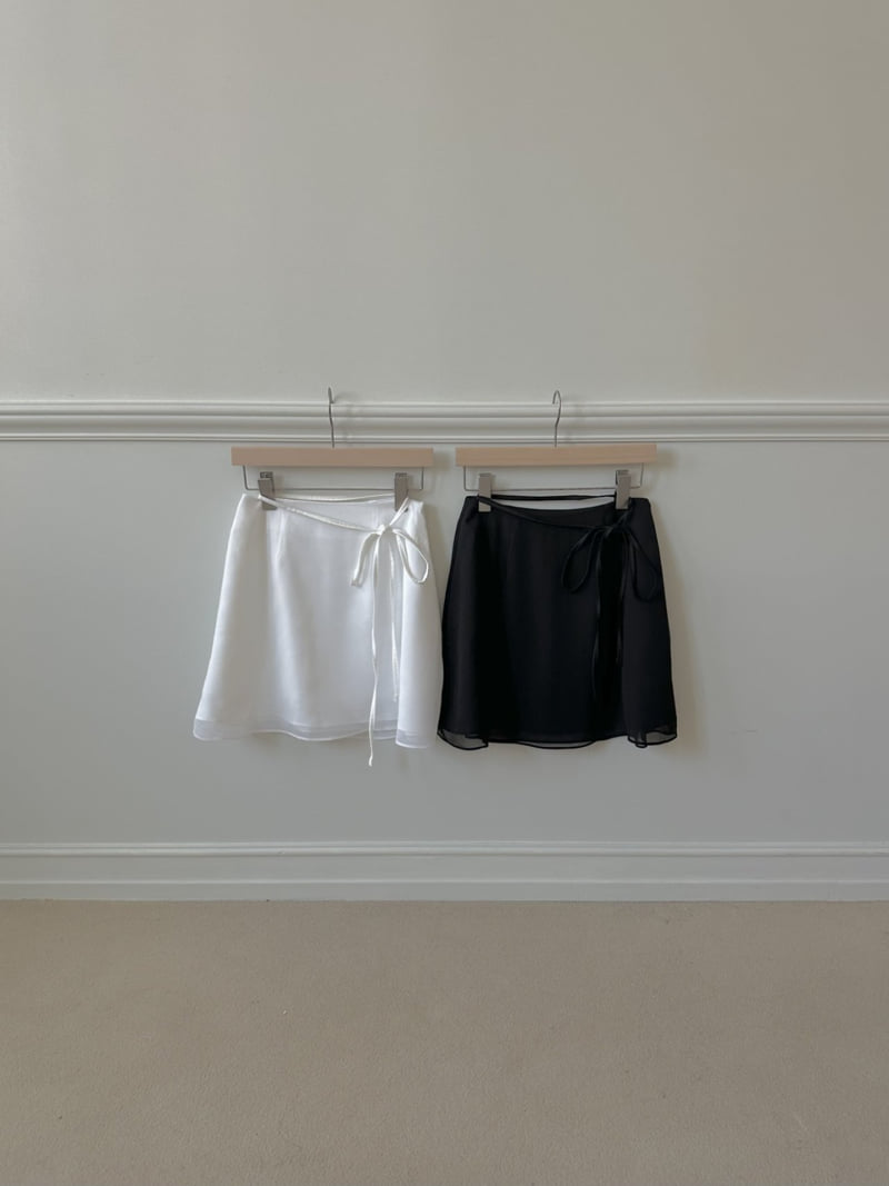 Afarrier - Korean Women Fashion - #momslook - Sheer Mini Skirt - 2