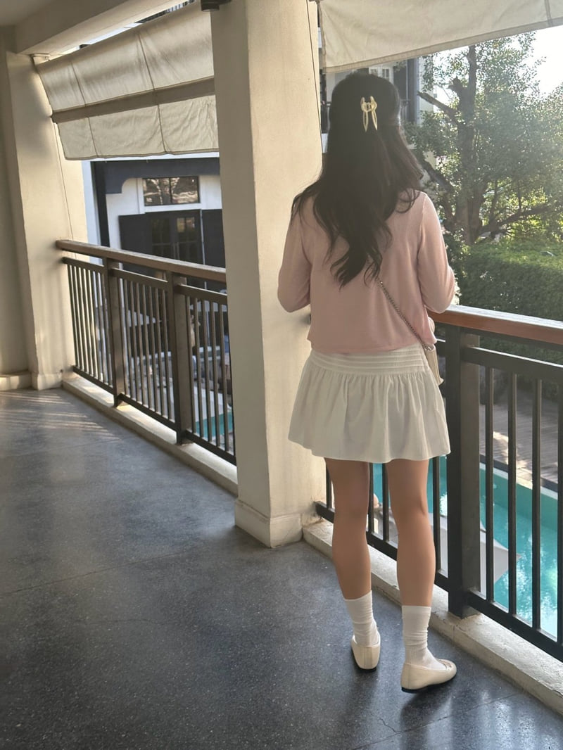 Afarrier - Korean Women Fashion - #womensfashion - Pin-tuck Shirring Skirt - 6