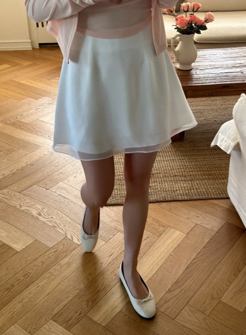 Afarrier - Korean Women Fashion - #womensfashion - Sheer Mini Skirt