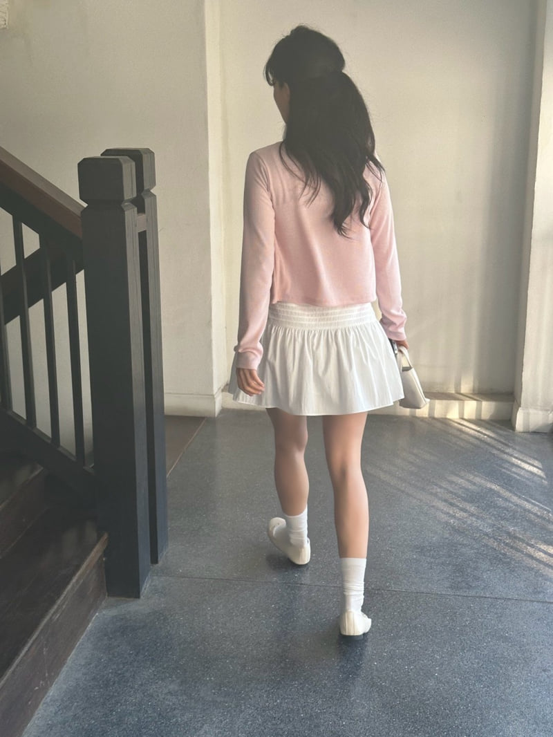 Afarrier - Korean Women Fashion - #womensfashion - Bebe Ribbed Cardigan Set - 7