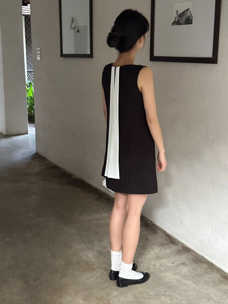 Afarrier - Korean Women Fashion - #womensfashion - Wedding Ribbon Tie One-piece