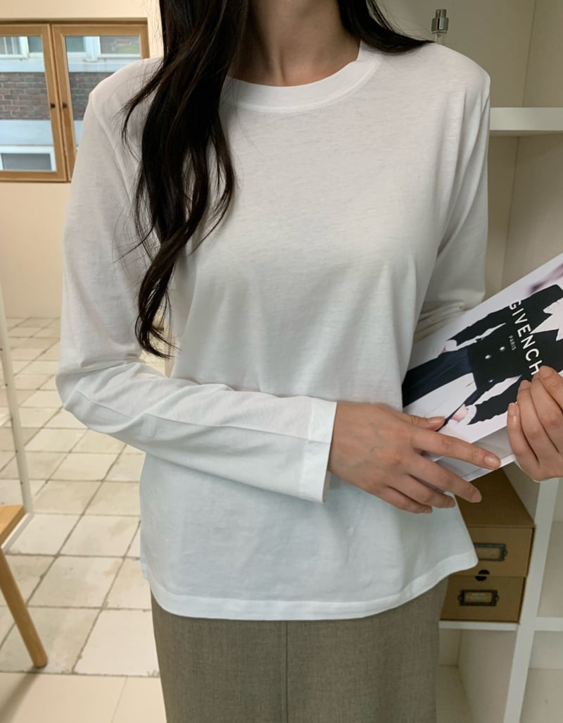 Allu - Korean Women Fashion - #momslook - Silket Long Sleeve Tee - 12