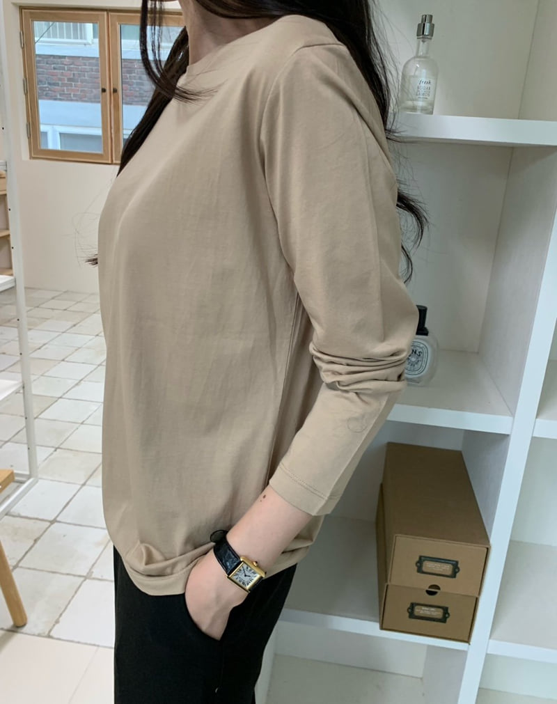 Allu - Korean Women Fashion - #momslook - Silket Long Sleeve Tee - 8