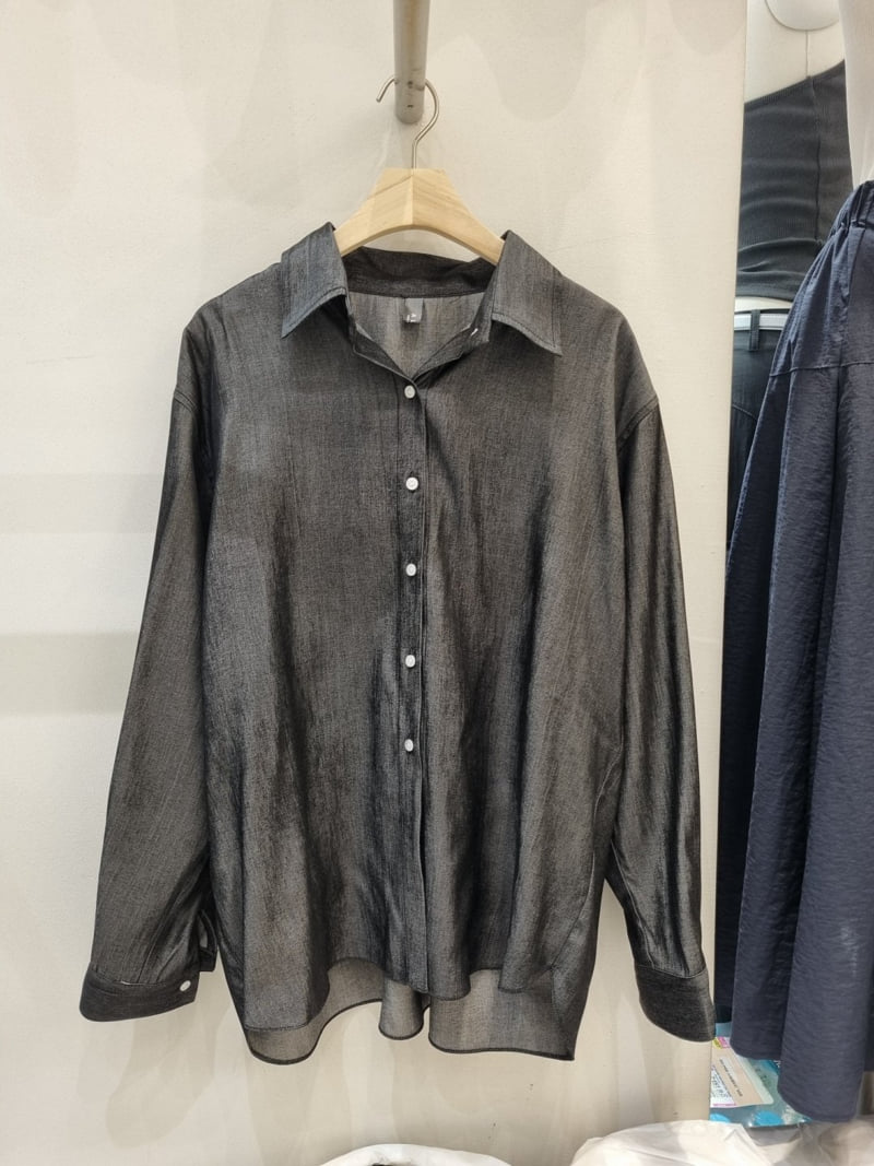 Allu - Korean Women Fashion - #momslook - Tencel Denim Shirt - 5