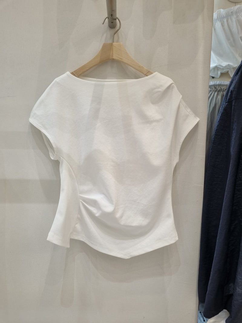 Allu - Korean Women Fashion - #pursuepretty - Shirring Tee - 5