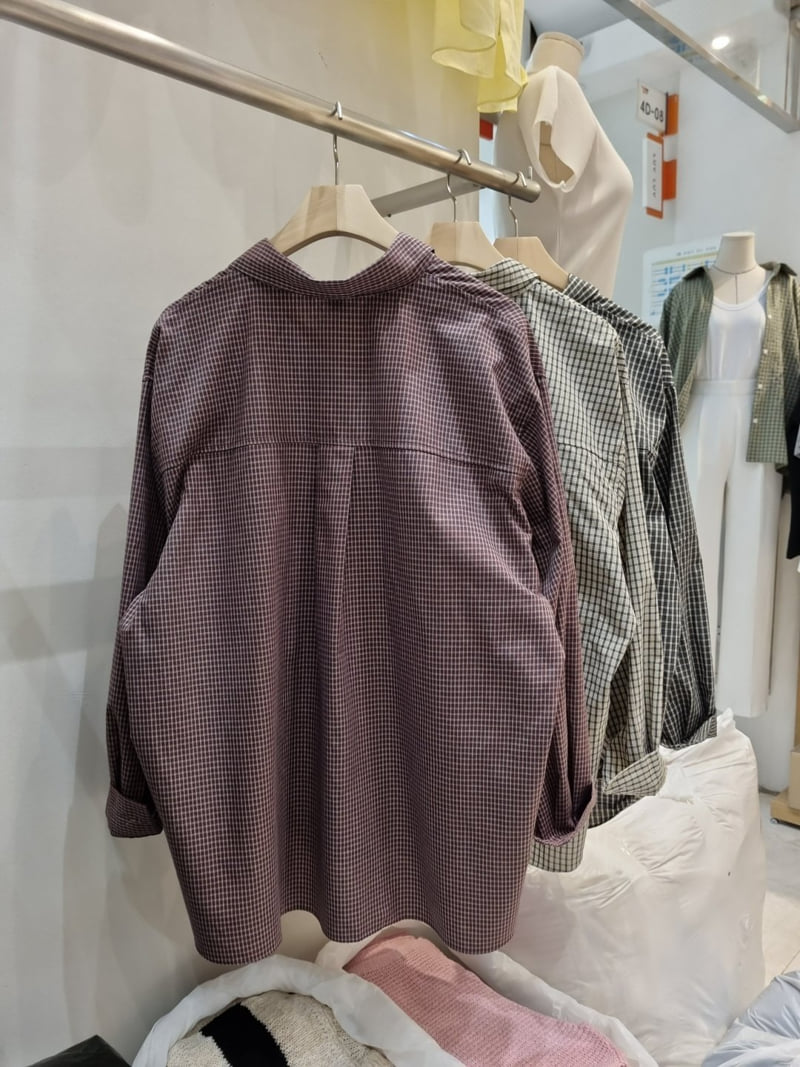 Allu - Korean Women Fashion - #pursuepretty - Checkered Shirt - 3