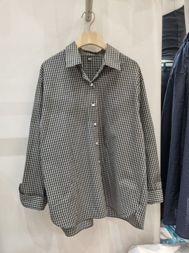 Allu - Korean Women Fashion - #pursuepretty - Checkered Shirt - 4