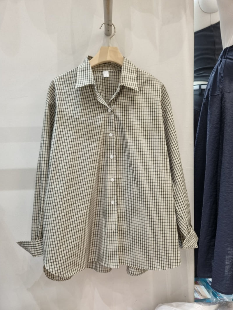 Allu - Korean Women Fashion - #romanticstyle - Checkered Shirt - 5