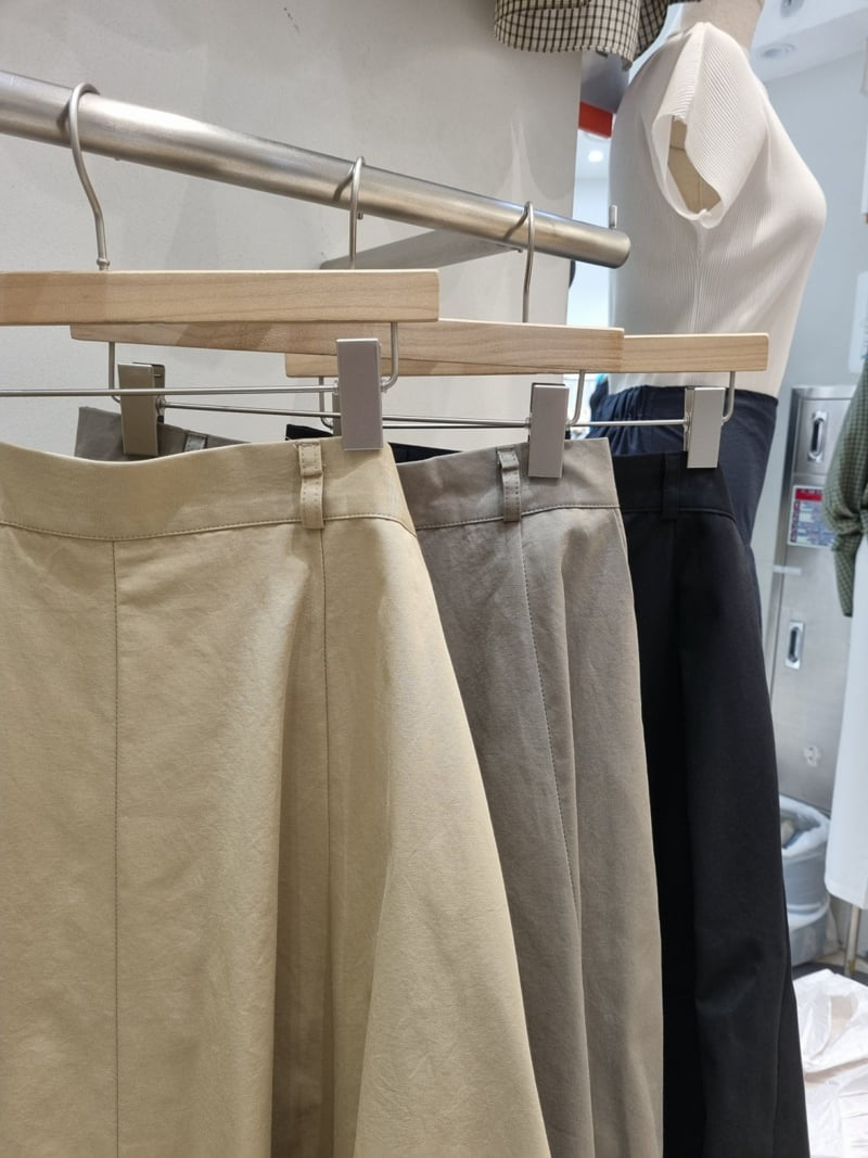 Allu - Korean Women Fashion - #romanticstyle - Autumn Bio Linen Skirt - 2