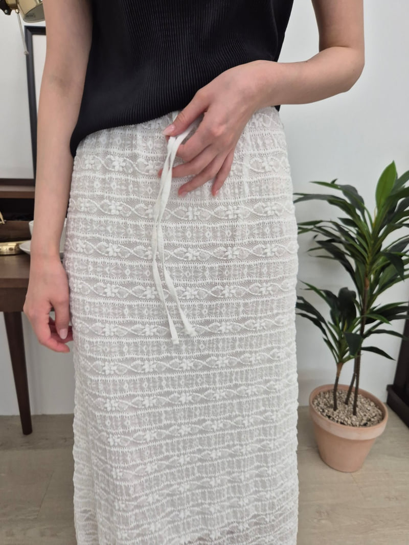 Allu - Korean Women Fashion - #shopsmall - Lace Banding Skirt - 7
