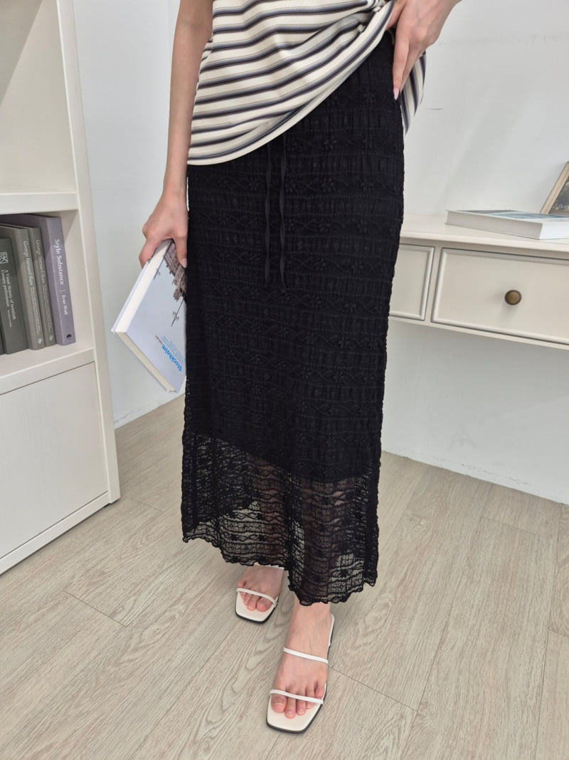 Allu - Korean Women Fashion - #thelittlethings - Lace Banding Skirt - 9