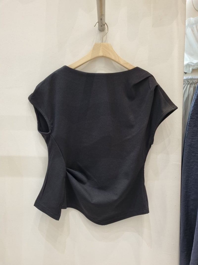 Allu - Korean Women Fashion - #vintageinspired - Shirring Tee - 4