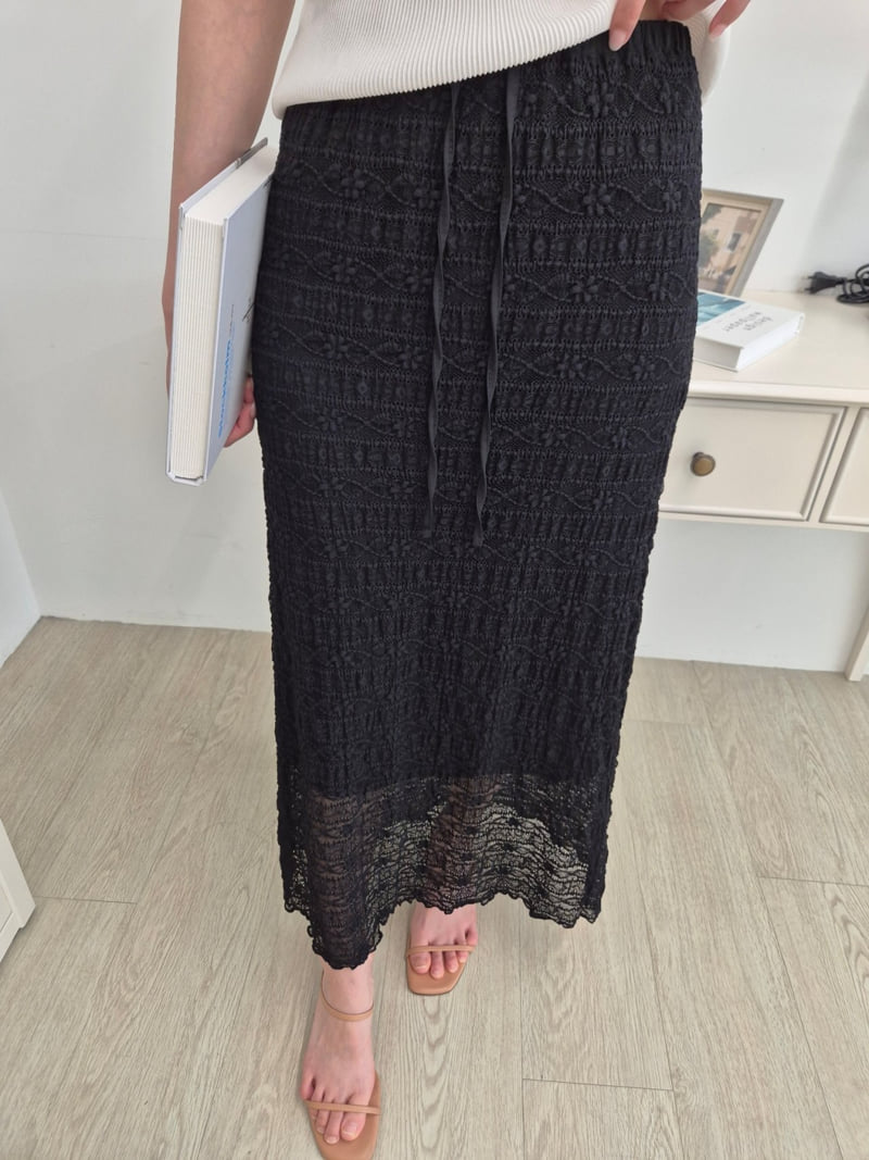 Allu - Korean Women Fashion - #womensfashion - Lace Banding Skirt - 11