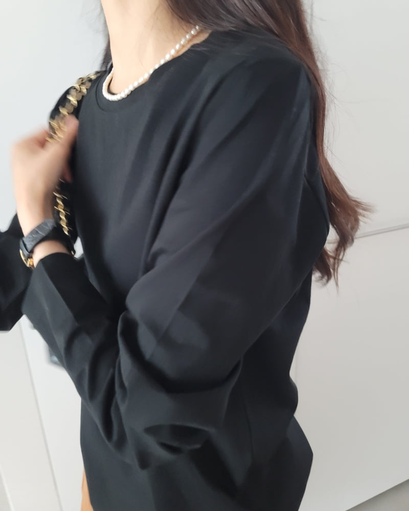 Allu - Korean Women Fashion - #womensfashion - Silket Long Sleeve Tee - 11