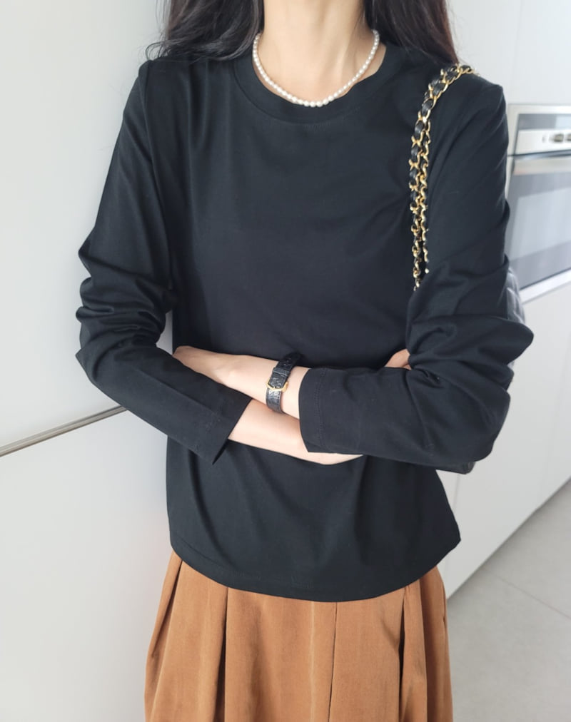 Allu - Korean Women Fashion - #womensfashion - Silket Long Sleeve Tee - 9