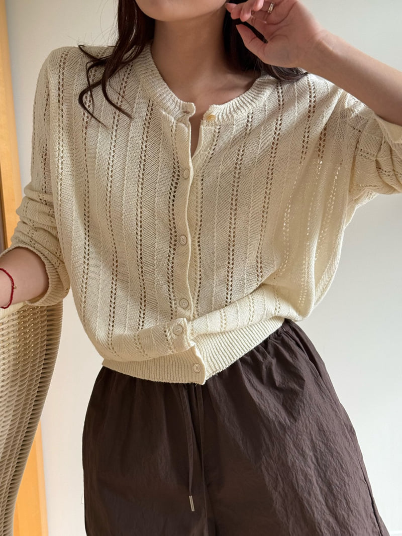 Amygrace - Korean Women Fashion - #momslook - Amalfi Open-Knit Linen Cardigan - 11
