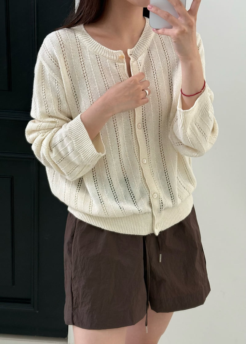 Amygrace - Korean Women Fashion - #momslook - Amalfi Open-Knit Linen Cardigan - 9