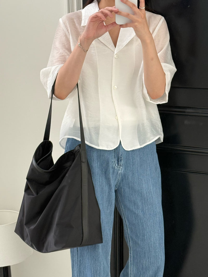 Amygrace - Korean Women Fashion - #momslook - Rosemary Tailored Collar Blouse - 10