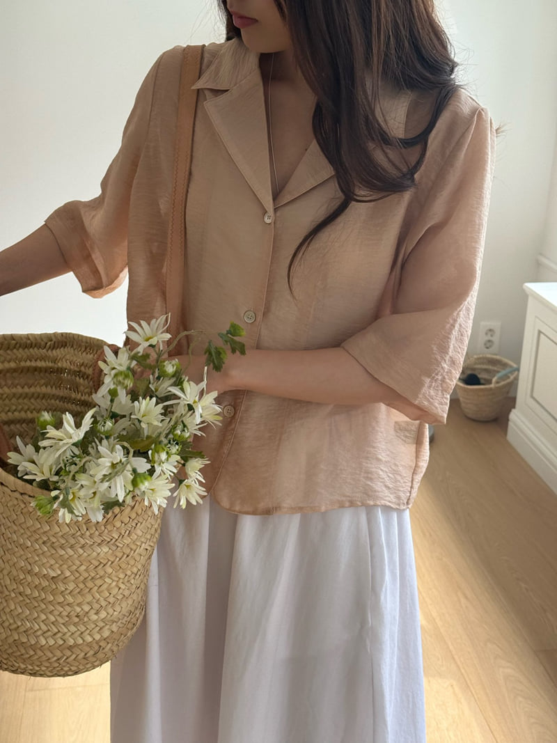 Amygrace - Korean Women Fashion - #momslook - Rosemary Tailored Collar Blouse - 8