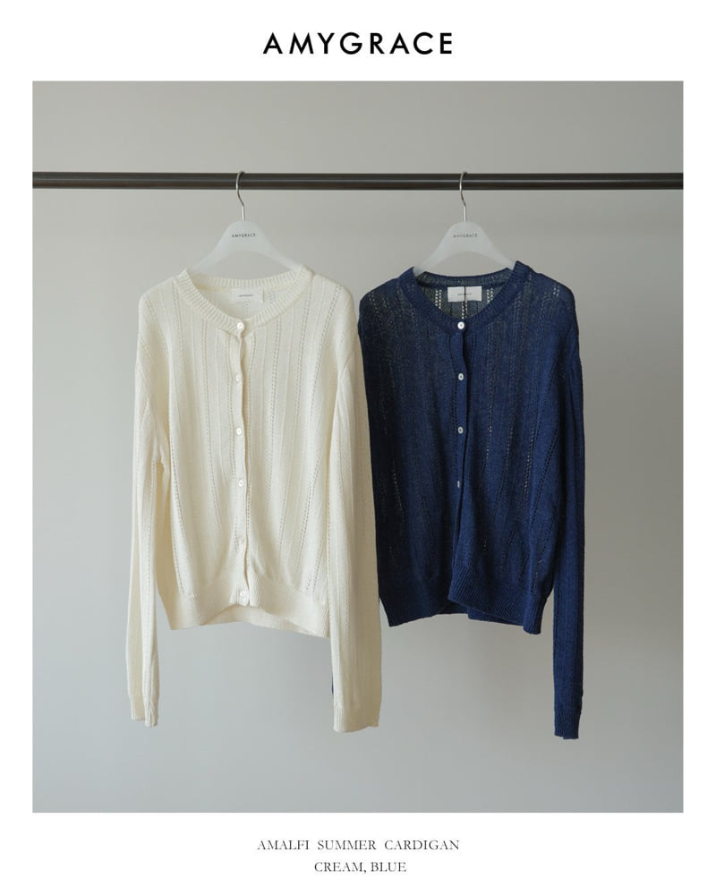 Amygrace - Korean Women Fashion - #pursuepretty - Amalfi Open-Knit Linen Cardigan
