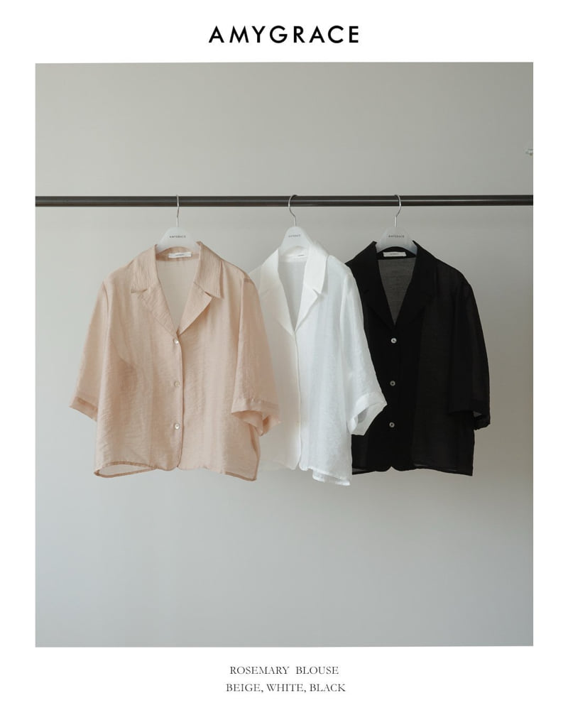 Amygrace - Korean Women Fashion - #restrostyle - Rosemary Tailored Collar Blouse