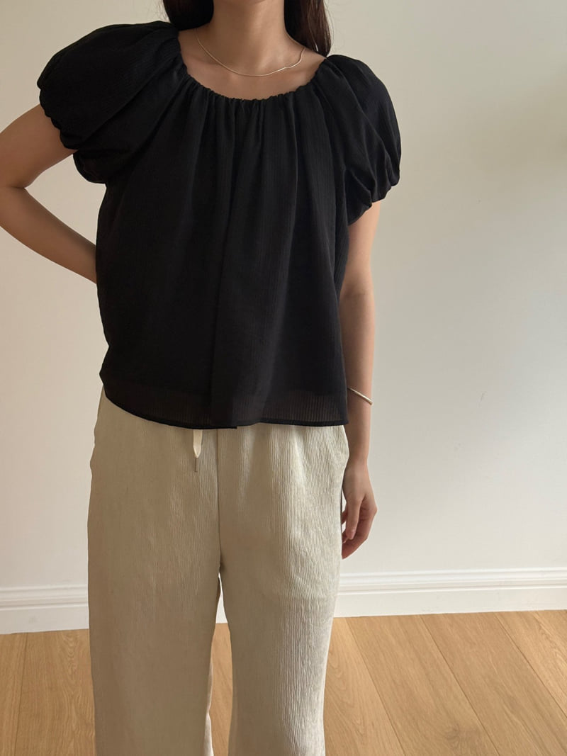 Amygrace - Korean Women Fashion - #thatsdarling - Off-Shoulder Puff Blouse - 7