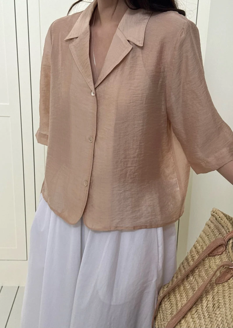 Amygrace - Korean Women Fashion - #shopsmall - Rosemary Tailored Collar Blouse - 4