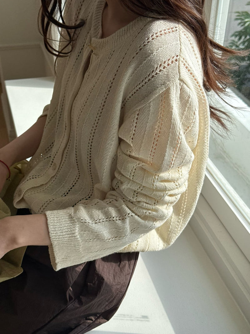 Amygrace - Korean Women Fashion - #thelittlethings - Amalfi Open-Knit Linen Cardigan - 6