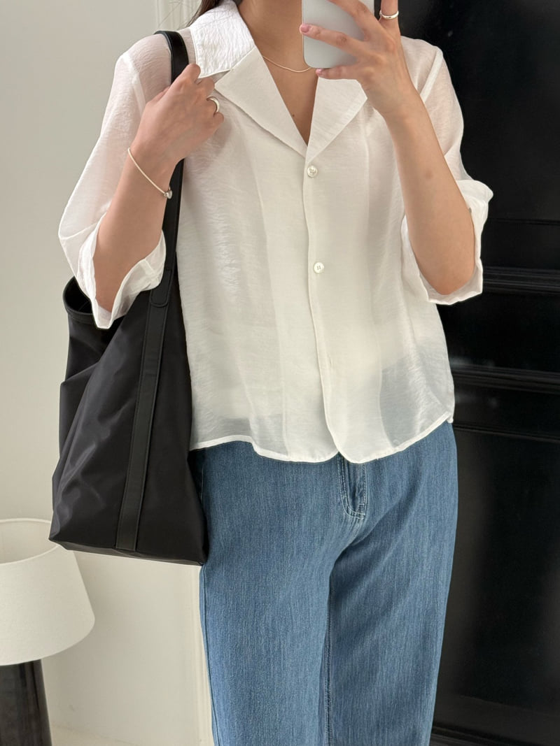 Amygrace - Korean Women Fashion - #thelittlethings - Rosemary Tailored Collar Blouse - 5