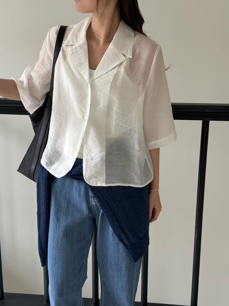 Amygrace - Korean Women Fashion - #womensfashion - Rosemary Tailored Collar Blouse - 7
