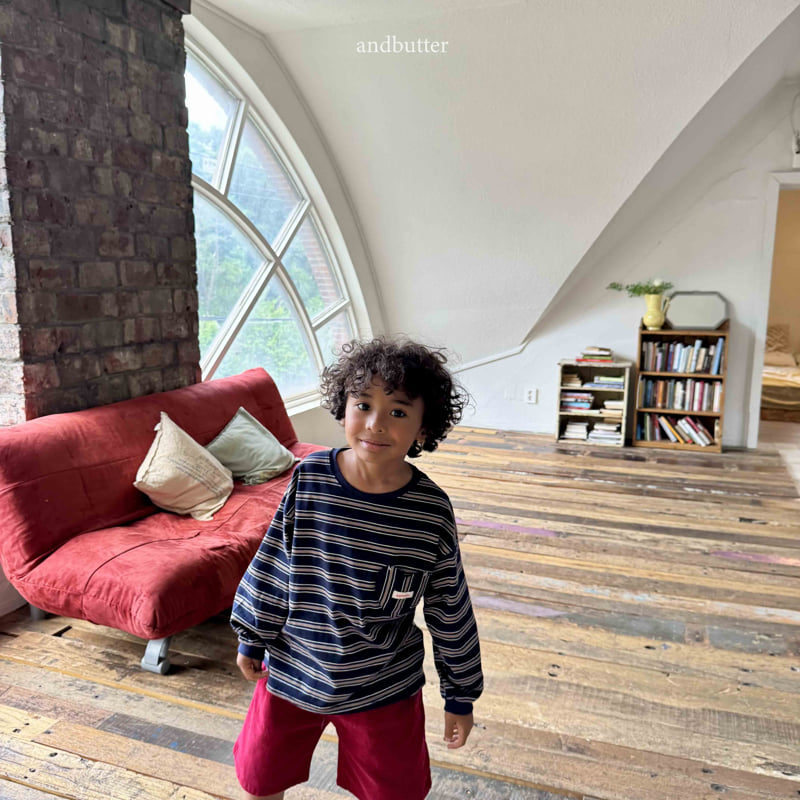 Andbutter - Korean Children Fashion - #Kfashion4kids - Love Stripe Tee - 12
