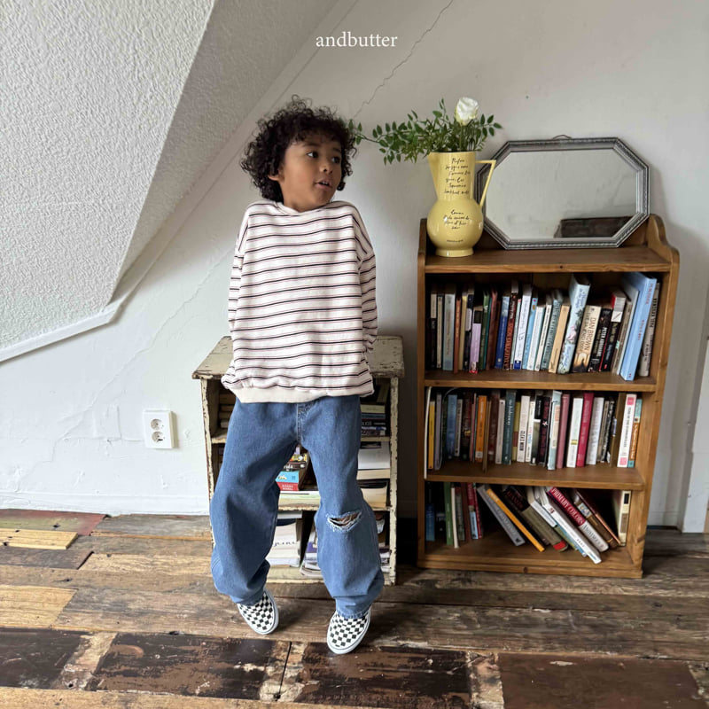 Andbutter - Korean Children Fashion - #Kfashion4kids - Cut-out Denim Pants - 8