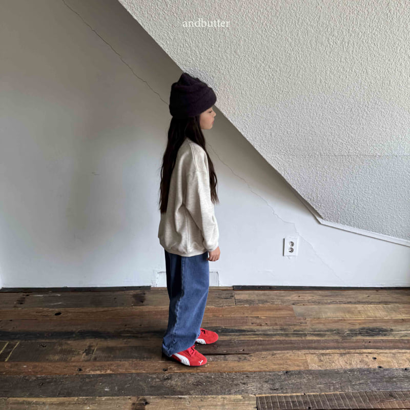 Andbutter - Korean Children Fashion - #childofig - Cross X Denim Pants - 11