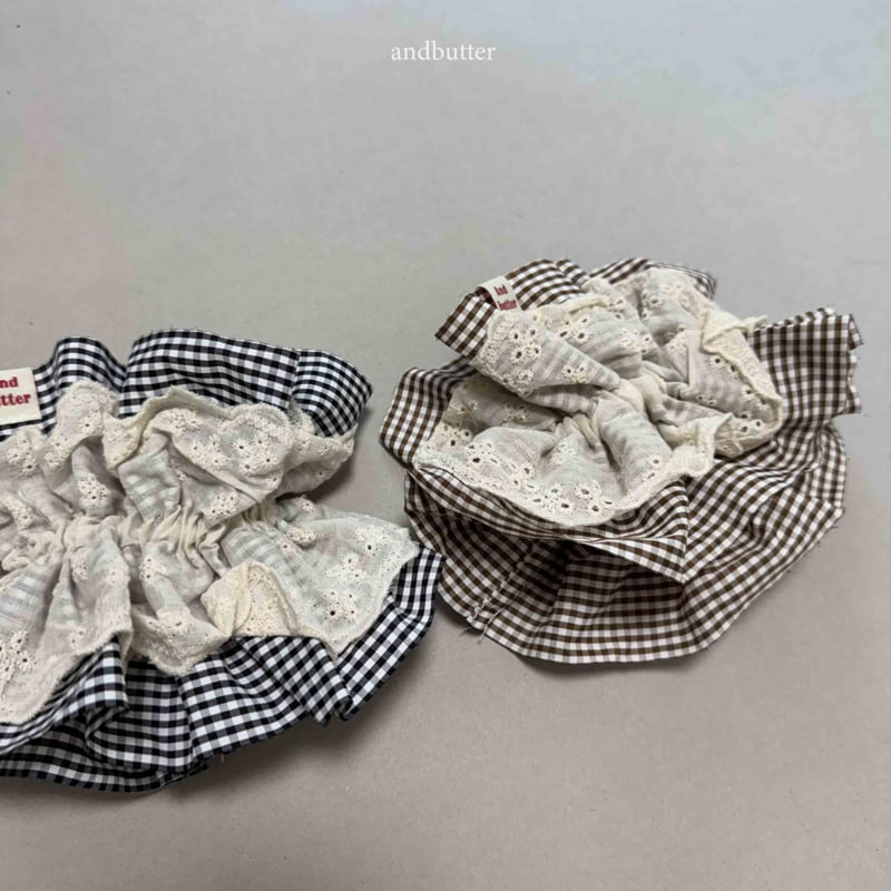 Andbutter - Korean Children Fashion - #childofig - Check Sand Scrunchie - 3