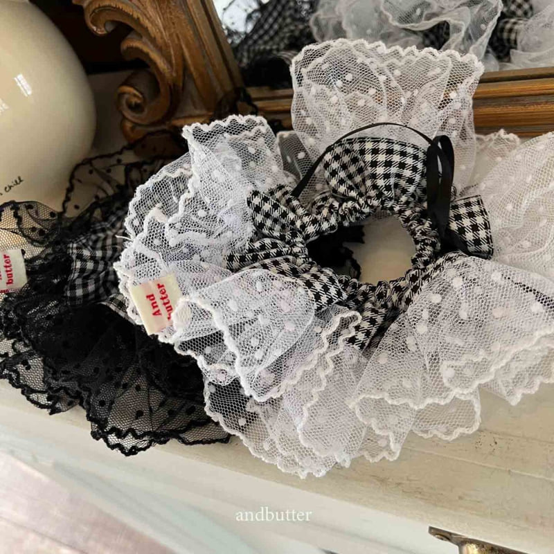 Andbutter - Korean Children Fashion - #childofig - Ribbon Check Scrunchie - 10