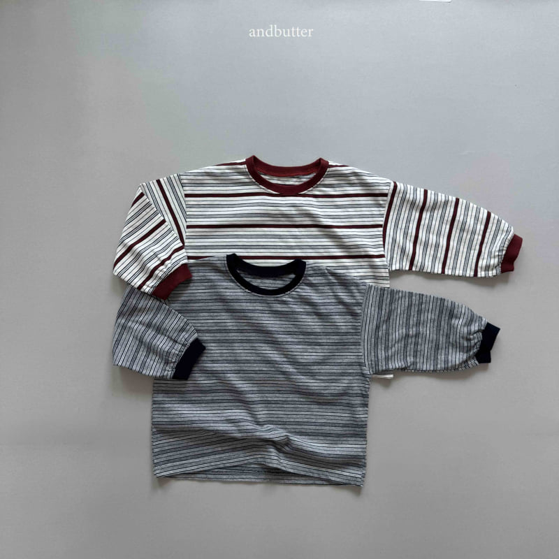 Andbutter - Korean Children Fashion - #childrensboutique - Next Stripe Tee