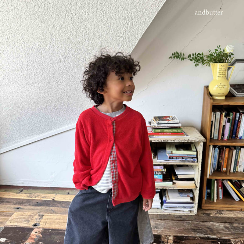 Andbutter - Korean Children Fashion - #designkidswear - Posy Check Cardigan - 11