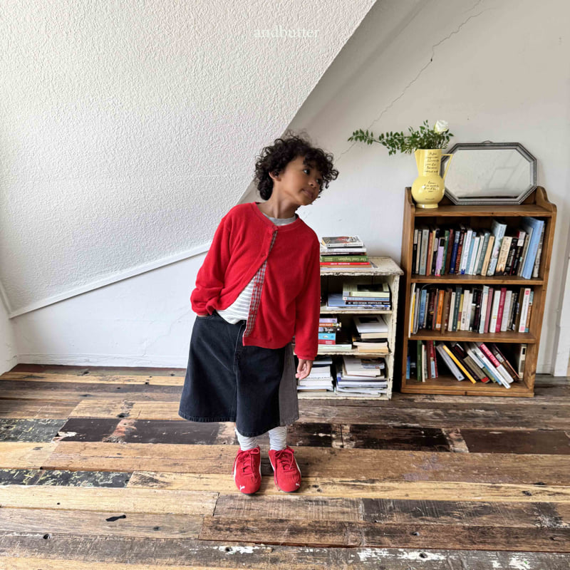 Andbutter - Korean Children Fashion - #fashionkids - Dark Mix Denim Pants - 12