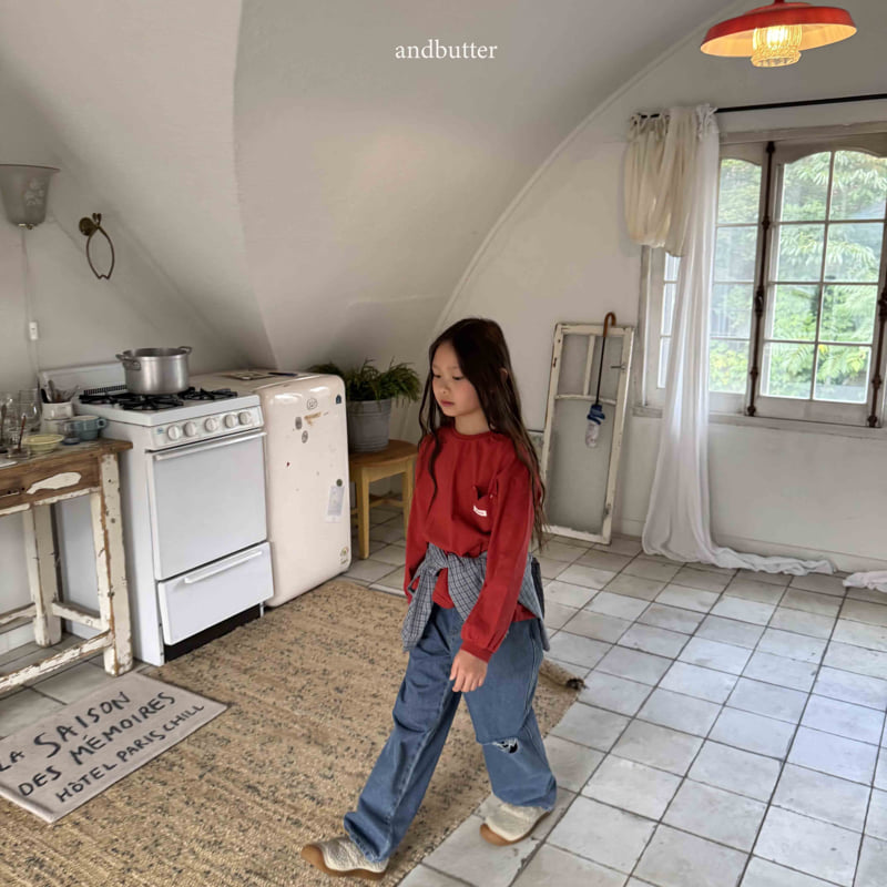 Andbutter - Korean Children Fashion - #discoveringself - Cut-out Denim Pants - 4