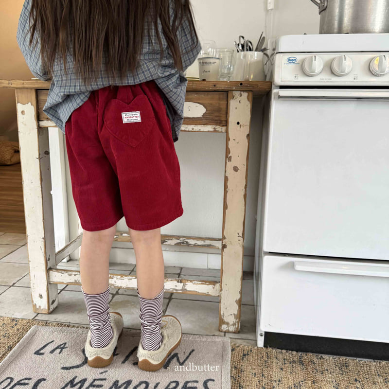 Andbutter - Korean Children Fashion - #fashionkids - Corduroy Love Pants - 5