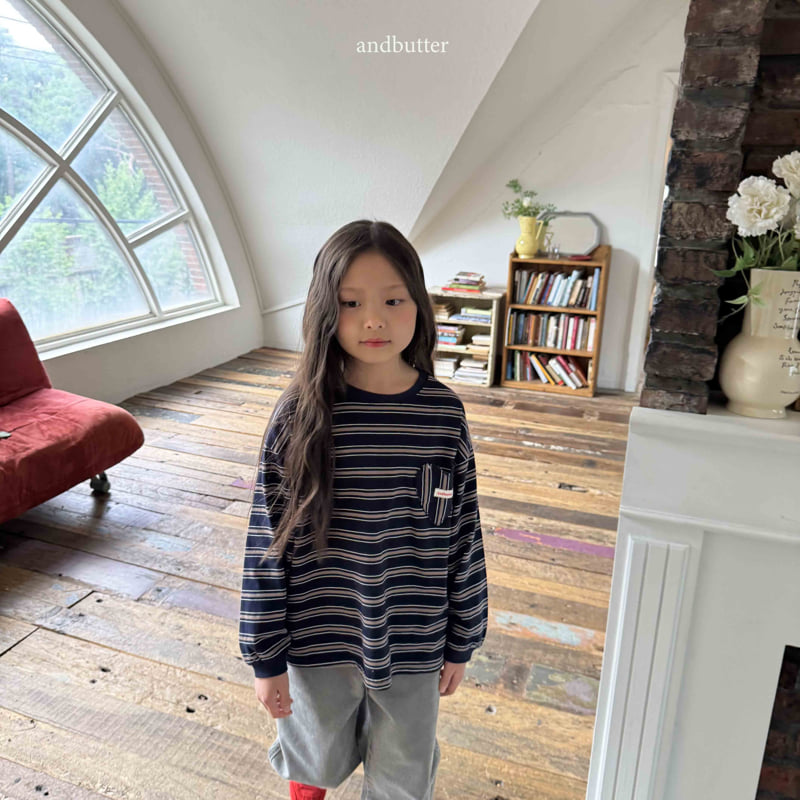 Andbutter - Korean Children Fashion - #kidsshorts - Love Stripe Tee - 9