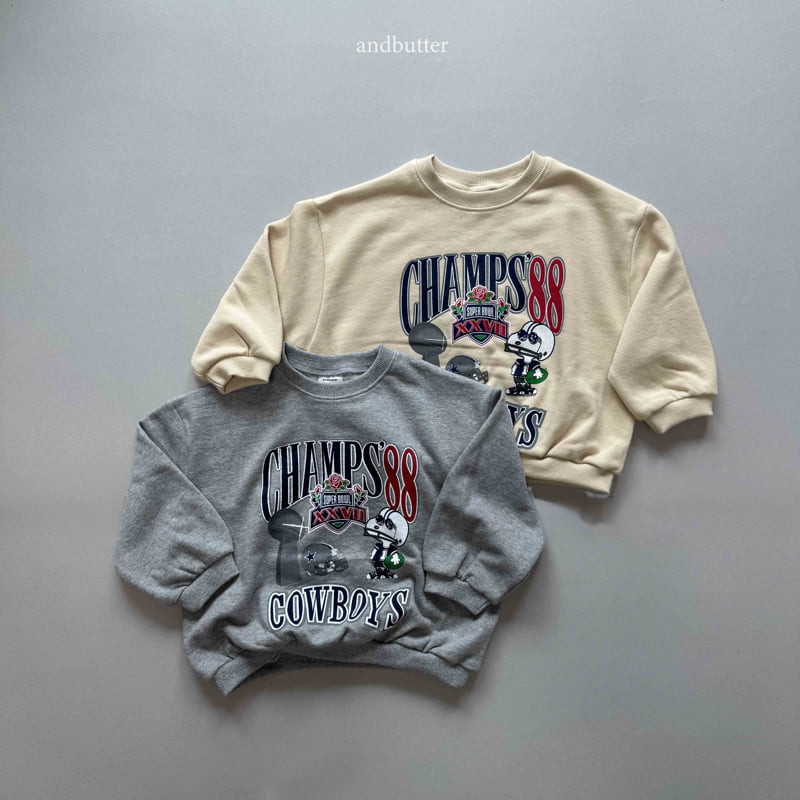 Andbutter - Korean Children Fashion - #kidsshorts - Champ Sweatshirt