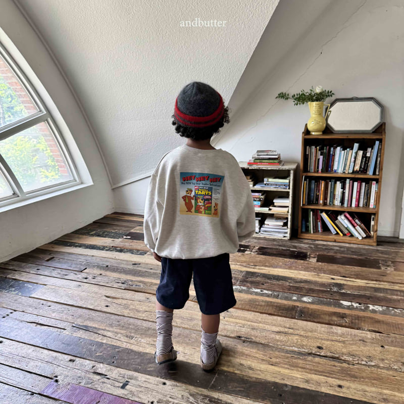 Andbutter - Korean Children Fashion - #kidsshorts - Cartoon Sweatshirt - 5