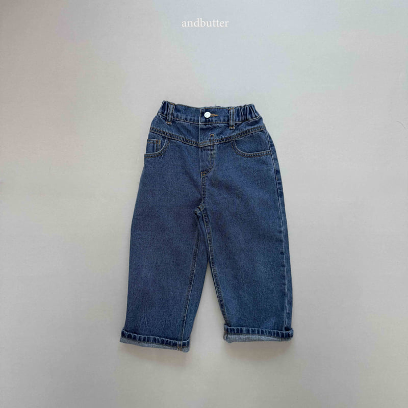 Andbutter - Korean Children Fashion - #kidsstore - Cross X Denim Pants