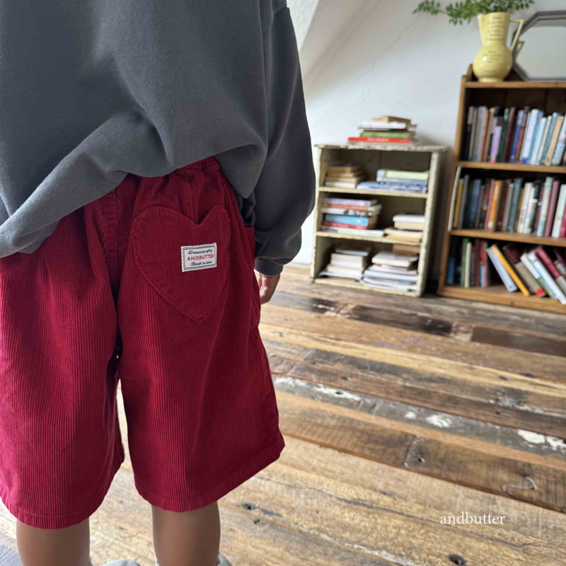 Andbutter - Korean Children Fashion - #kidsstore - Corduroy Love Pants - 7