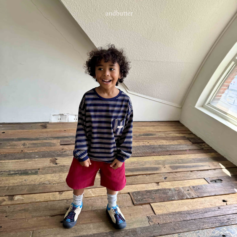 Andbutter - Korean Children Fashion - #kidzfashiontrend - Love Stripe Tee - 11