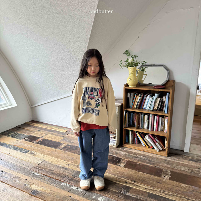 Andbutter - Korean Children Fashion - #kidzfashiontrend - Cut-out Denim Pants - 7