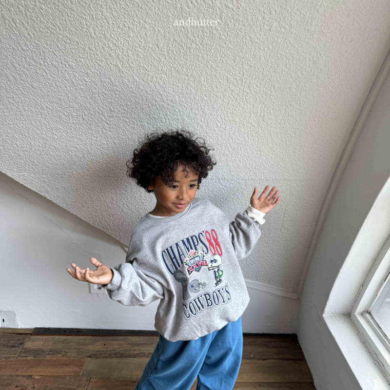 Andbutter - Korean Children Fashion - #kidzfashiontrend - Champ Sweatshirt - 3
